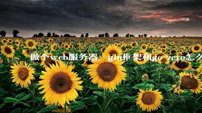 做个web服务器，gin框架和go-zero怎么选？