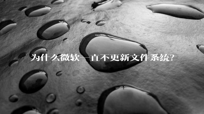 为什么微软一直不更新文件系统？