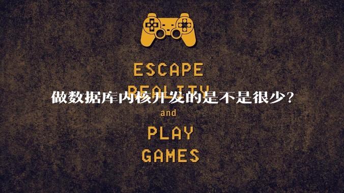 做数据库内核开发的是不是很少？