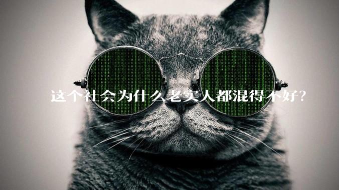 这个社会为什么老实人都混得不好？