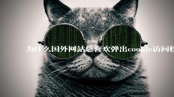 为什么国外网站总喜欢弹出cookie访问权限弹窗，国内网站却没有，这么做有什么意义？