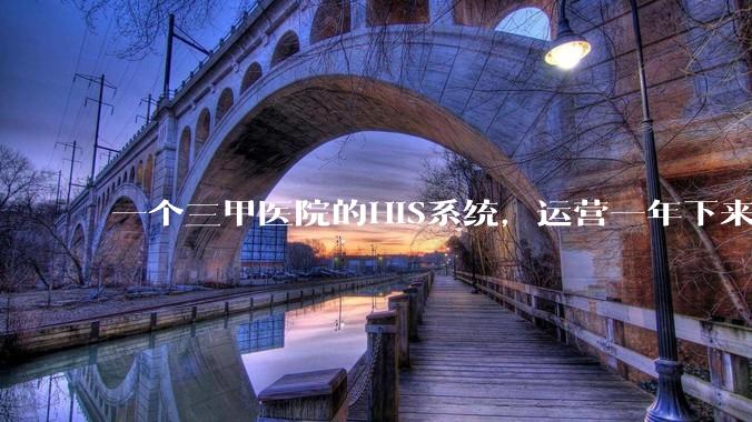 一个三甲医院的HIS系统，运营一年下来，他的数据库能有多大？